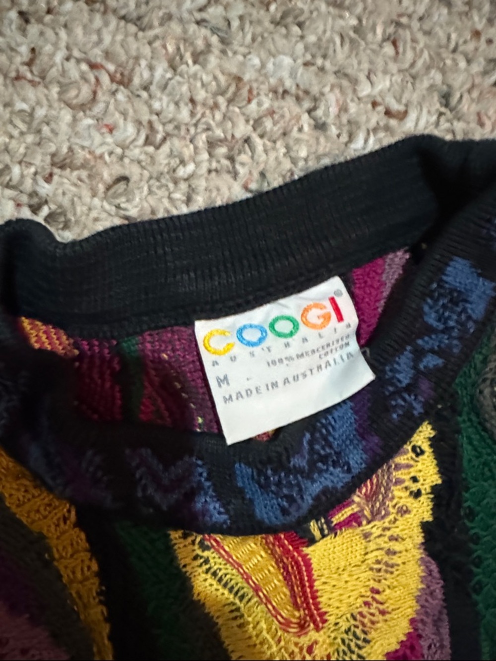 COOGI Multicolor Knit Sweater with Black Trim - Picture 2 of 8